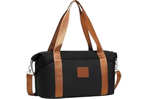 COOLIFE Kabinentasche Groß Reisetasche Sporttasche, 40x25x20cm, Ryanair Freigepäck Underseat Handgepäck, Overnight Weekend Handgepäck für Damen, Wasserfest Handtasche für Sport & Reisen(20L, Schwarz)