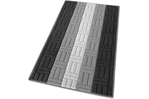 EMMEVI Alfombra de cocina bordada absorbente, tejido 3D, varios tamaños y colores, multiusos, para baño, dormitorio, pasillo, 100 % fabricada en Italia, mod. Mia 57 x 240 cm, color gris