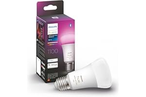 ‎PHILIPS HUE Philips Hue White & Color Ambiance E27 LED Glühbirne, 1100lm, 16 Mio. Farben, dimmbar, steuerbar via App und Stimme, kompatibel mit Amazon Alexa (Echo, Echo Dot), 1er Pack, alte Generation