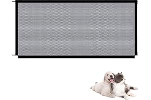 AQLBHZ Stair Gates 110x72cm Safety Gate Stair Gates for Dogs Gate Stairs Dog Gates Lockable Safety Guard Easy to Install for Indoor, Outdoor Retractable Gate Portable Mesh Dog Pet Gates