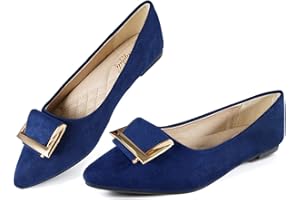 MACHSWON Donna Ballerine Scarpe Fibbia A Punta Balletto Dressy Flats Confortevole Slip On Balletto Pompe Scarpe Da Lavoro