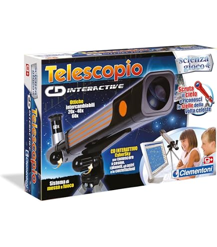 Telescopio Per Bambini Clementoni - Gioco Scientifico 8+ Anni, Treppiede 130cm, Ingrandimento Fino A 300x