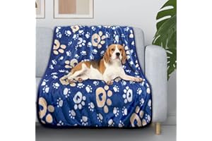 Awaytail Decken für Hund Groß Hundedecke Waschbar Wasserdicht Flanell Katzendecken Weiche Warme Haustier Decken für Auto,Sofa,Bett,Drinnen,100x130cm