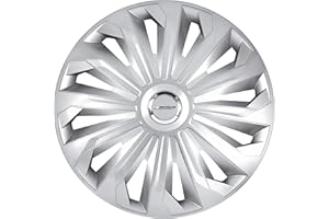 MICHELIN Uniwersalne kołpaki ozdobne MX-MS 16 cali, zestaw 4 sztuk, do samochodu, tworzywo sztuczne ABS, srebrne, z chromowanym pierścieniem