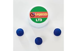 LEGENDS CUE SPORTS Legends Cue LT Range Snooker Cue Tip 3 Tips Per Pot- 10mm Premium Billiard Snooker Cue Tips Replacement for Professional Players with Box- Blue Snooker Cue Tips