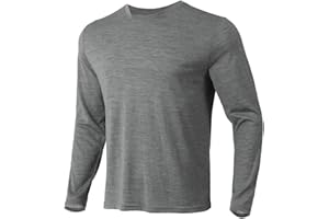 Merino Protect 100% Merino Wool Base Layer Mens Soft Long Sleeve Shirts Odor Resistance Thermal Underwear for Hunting Hiking