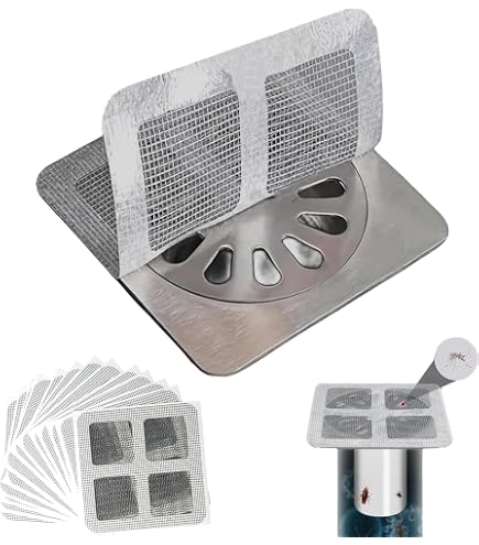 Filtre Cheveux Douche TAIHOBO - 70mm X 10m - Autocollant Maille - Anti-obstruction - Lot De 2