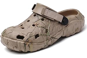 YUKTOPA Zoccoli da giardino da uomo, estivi, traspiranti, antiscivolo, da spiaggia, da bagno, per il tempo libero