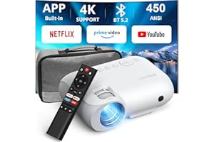 [Sistema genuino|1080P Nativo Raro] Proiettore Portatile con Borsa|Yoton Y9 Videoproiettore 20000 Lumen 4K HDR Decodifica|2.4/5G Wi-Fi +Bluetooth 5.2 bidirezionale|Home Cinema Scelta Ideale