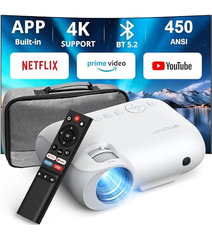 Projecteur 4K HOPVISION 9500 Lux - Bluetooth 5.1