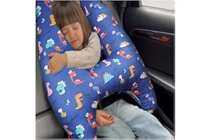 OHAANYY Coussin De Voyage Enfant, Oreiller De Voyage, Coussin Nuque De Voyage pour Adultes Et Enfants, Oreiller Sommeil Enfants Voiture, Coussin Ceinture Sécurité Enfants, Coussin Forme De H