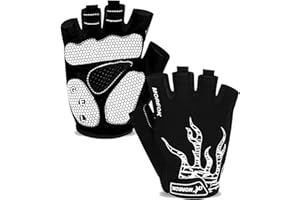 BIKINGMOREOK Fahrradhandschuhe Radhandschuhe Herren Damen Halbfinger Atmungsaktiv Radsporthandschuhe,5MM SBR Gel Stoßdämpfende rutschfeste MTB Mountainbike Handschuhe Unisex