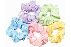 YIWEIYA 5Pcs Hair Scrunchies for Girls, Girls Hair Scrunchies Ponytail Holders, Colorful Ponytail Holders Hair Scrunchies, Hair Ties for Women Girls.