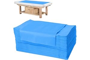 Yelid 100 Stück Einweg Spannlaken für Massageliegen, Einweg Bettlaken Einweg Massagetisch Bettlaken Massage Auflage auflagen für massageliegen für SPA Massagetisch Hotels Vliesstoff 80 x 180cm blau