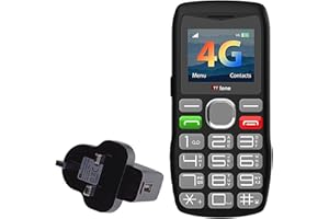 TTfone TT890 4G Senior Phone – Easy to Use Big Button Mobile Phone with Emergency Assistance Button, USB-C Charging, Bluetooth, Camera – Unlocked (with Mains Charger)