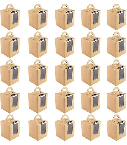 16 Scatole Per Cupcake In Carta Kraft Con Finestra - Da 2 Fori, Con Inserti Regolabili E 48 Adesivi, Ideali Per Pasticceria - 5