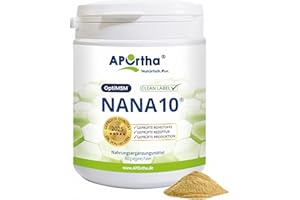‎APORTHA APOrtha® NaNa10 400 g veganes Pulver, Rezeptur von Dr. von Helden mit 10 Komponenten, mit Vitamin C und Magnesium sowie L-Glycin, 400g Pulver für 2 Monate, glutenfrei, allergenfrei, laktosefrei