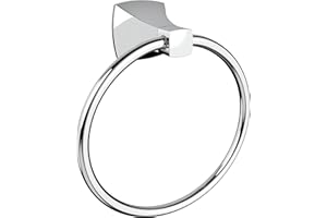 WZRUA Towel Ring Hand Towel Holder Wall Mounted, Chrome SUS304 Stainless Steel Rustproof Towel Holder for Bathroom