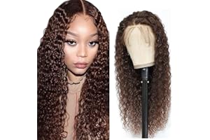 AiPliantfis Lace Front Wig Peluca Pelo Humano Long Hair Wig Pelucas Cabello Natural Water Wave Human Hair Wig for Woman 4x4 Lace Wig Soft Hair Top Swiss Lace with Baby Hair Remy Hair 28 Pouce