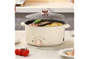 KENSBRO Hot Pot Eléctrico 3,5 L Cazo Eléctrico con Pared de Separación, 1000 W, Tres Ajustes de Potencia, Sartén Multifuncional Antiadherente