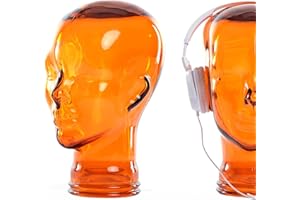 Kare Dekoracyjna głowica szklana w różnych kolorach, kolor: pomarańczowy