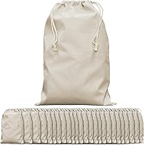 Sacchetti Con Coulisse In Cotone - Borse Per Biancheria Lavabile, Multiuso - Foto 6