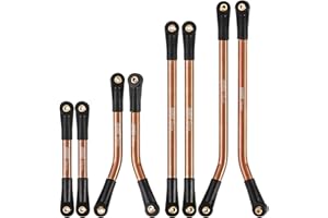 INJORA High Clearance RC Links Set Accessories per Axial SCX24 Gladiator AXI00005 1/24 RC Crawler Upgrade Parts,8pcs（Bronzo）