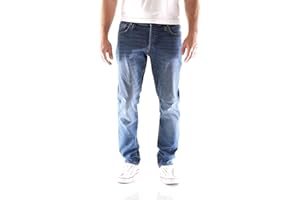 JACK & JONES Jeans Slim Vita Bassa e Tessuto Elastico, Gambe Strette all'orlo.