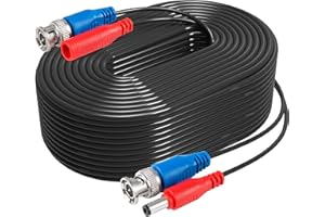 ANNKE 30M/100 ft All-in-One Video Power CCTV Cable, BNC Extension Surveillance Camera Cables for Security Camera Systems | Free BNC Connector (Black)