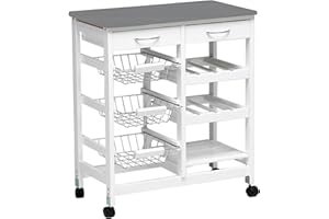 Kit Closet 7040028011 - Carro de cocina completo, inox/blanco, 76 x 37 x 67
