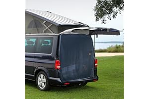 ALNIYATX Heckklappe Flügeltür Kofferraumabdeckung Sonnenschutz Sonnenschutz Vorhänge Magnetisch Fliegengitter Schwarz Mesh Moskitonetz für Dach Wohnmobil Wohnwagen Camping Zubehör (XL)