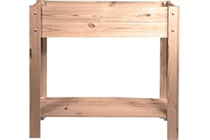 ‎MGC24 mgc24 Hochbeet - Kiefernholz Dunkelbraun rechteckig, stehender Pflanzkasten extra schmal für Balkon - 80 x 30 x 78 cm
