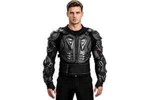 Hengrongshen Motorcykel Protektorjacka, Skyddsjacka för Motocross med Ryggskydd, Skyddsväst för Scooter, MTB och Enduro, Moto