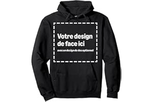 MODIFY BY AMAZON MERCH ON DEMAND Sweat À Capuche Personnalisé Avec Votre Image Recto-Verso