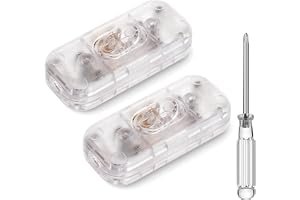 AXFEE 2 x inline-kabelbrytare, 6 A, 250 V, torpedoknapp