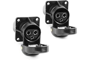 DARKGUARD 2 pezzi Prese 3 Poli Trattore 12v 24v,Prese 3Poli 12v Femmina,Prese 3Poli per Rimorchio Camion,Prese 3Poli per Macchine Agricole Portabici Auto,Norma DIN 9680,Impermeabile (Prese S41)