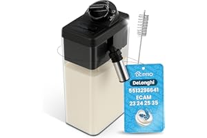 DL-pro Caraffa per il latte con coperchio per DeLonghi 5513296641 ECAM macchina da caffè con DL-pro spazzola di pulizia