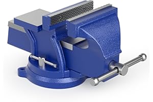 WilTec Étau d’atelier Light Duty 100 mm Mâchoire de serrage & Enclume pour Contrainte faible Établi, Argent