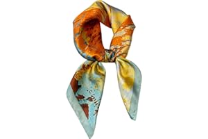 MAIRY Scarfs for Women Satin Hijab Bandana Silk Like Head Neck Scarf Neckerchief Headwear Square Scarves Gifts 27 Inch
