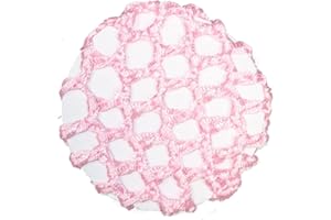 Pink Hair Ribbon Bun Holder Cover Hair Net Elasticated 10cm - Dance Wear Ballet Sports Horse Riding Bridal Accessories for Women Girls by Glitz4Girlz