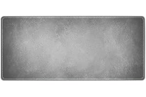 Silent Monsters Mouse Mat Size XX Large 35 x 16 inches / 90 x 40 cm, grey, Stitched Edges, washable & rollable Mouse Pad, Gaming Home Office Mousemat, Mousepad non-slip & quiet, Desk Mat XXL