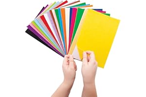 Baker Ross Feuilles de Feutrine autocollante (Paquet de 50) - Loisirs créatifs pour Enfants