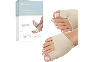 Bodytecni 4 Unds Corrector de Juanetes y Hueso del Pie - Separador de Juanetes - Protector de Juanete - Corrector Dedos Pies para Aliviar el Dolor, Hallux Valgus, Dedo Martillo, Talla Universal
