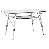 Uquip Variety L Aluminium Campingtisch - Stufenlos höhenverstellbar (120x70 cm)