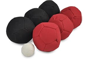 Sunsport Soft pétanque Savoie, Jeu de pétanque intérieur ou extérieur, Noir/Rouge