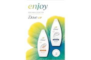 Dove Enjoy Duo Gift Set Body Wash Collection with a shower puff perfect gifts for her 2 piece