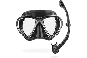 CRESSI C/SET BIG EYES EVOLUTION LENTI A SPECCHIO + ALPHA NERO/NERO