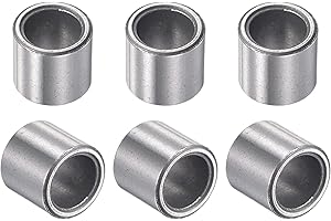 sourcing map Boccole, cuscinetti a manicotto, foro da 10 mm, diametro esterno 14 mm, lunghezza 12 mm, in ferro sinterizzato, autolubrificante, 6 pezzi