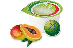 FOODAR AM Gel Cup Acquagel Frutti Esotici con edulcorante - Acqua Gelificata pronta all'uso 24 vasetti da 125g