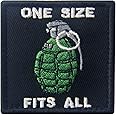 Tactical One Size Fits All Hand Grenade Embroidered Morale Applique Fastener Hook & Loop Patch